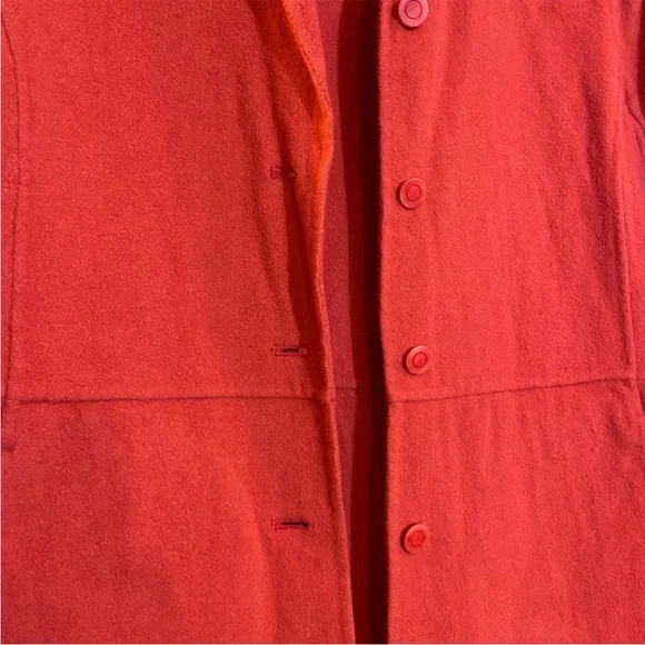 3/$15 Eileen Fisher Orange Button Up Jacket - Picture 4 of 5
